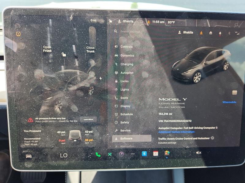 Aukcja sprzedaży 2022 Tesla Model Y, vin: 7SAYGDEE5NA022272, numer aukcji: 59219146