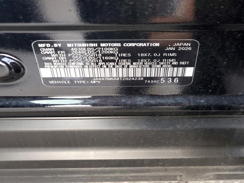 Aukcja sprzedaży 2026 Mitsubishi Eclipse Cross, vin: JA4ATWAA8TZ024238, numer aukcji: 61806966