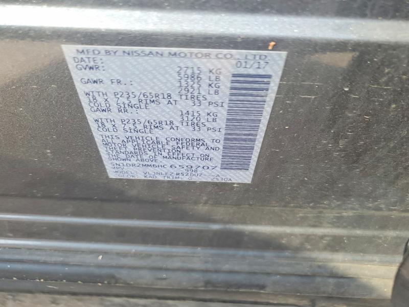 Aukcja sprzedaży 2017 Nissan Pathfinder, vin: 5N1DR2MM6HC659707, numer aukcji: 60468796