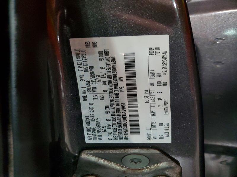 2014 Ford Escape მანქანა იყიდება აუქციონზე, vin: 1FMCU9J90EUA29951, აუქციონის ნომერი: 58962586