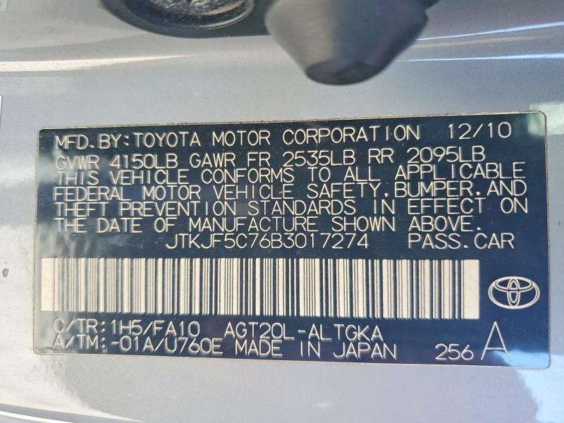 Aukcja sprzedaży 2011 Scion Tc, vin: JTKJF5C76B3017274, numer aukcji: 60094866