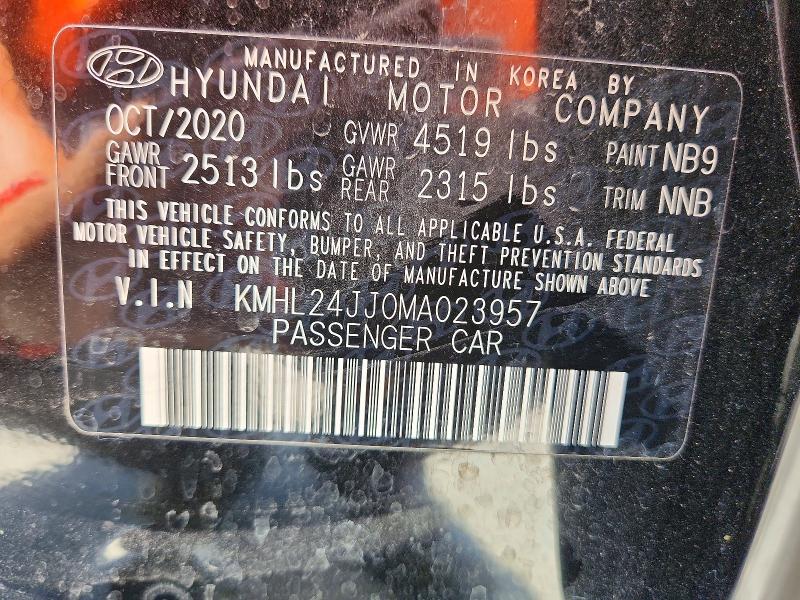 Продажа на аукционе авто 2021 Hyundai Sonata Hybrid, vin: KMHL24JJ0MA023957, номер лота: 60257086