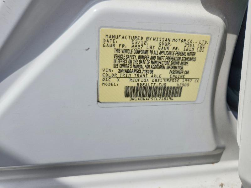 Aukcja sprzedaży 2012 Nissan Sentra, vin: 3N1AB6AP5CL718196, numer aukcji: 59380816