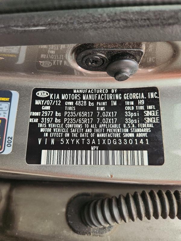 Продаж на аукціоні авто 2013 Kia Sorento, vin: 5XYKT3A1XDG330141, номер лоту: 61401456