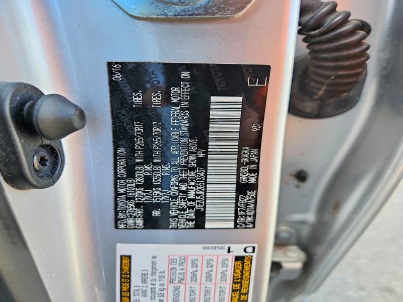Aukcja sprzedaży 2016 Toyota 4runner, vin: JTEZU5JR2G5133437, numer aukcji: 62890826