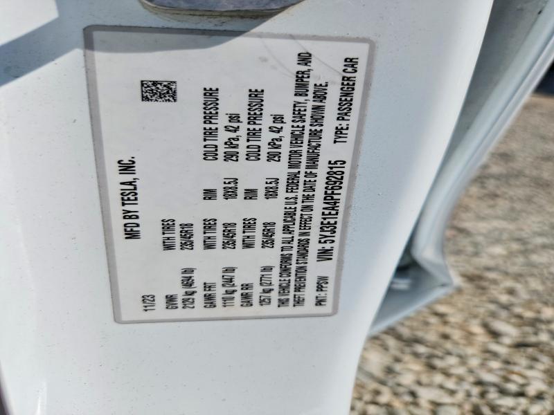 2023 Tesla Model 3 მანქანა იყიდება აუქციონზე, vin: 5YJ3E1EA4PF692815, აუქციონის ნომერი: 59899196