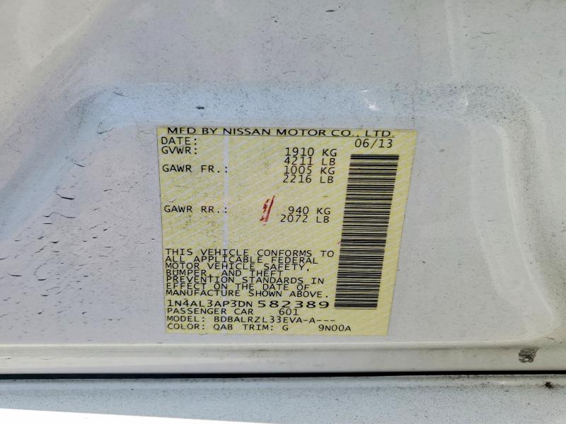 Aukcja sprzedaży 2013 Nissan Altima, vin: 1N4AL3AP3DN582389, numer aukcji: 61919836