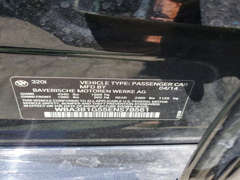 Продажа на аукционе авто 2014 Bmw 320, vin: WBA3B1G55ENS78561, номер лота: 63202736