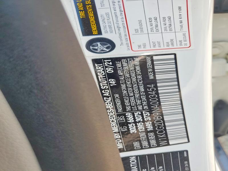 Aukcja sprzedaży 2022 Mercedes-benz Eqs Sedan, vin: W1KCG2DB9NA003454, numer aukcji: 60953476