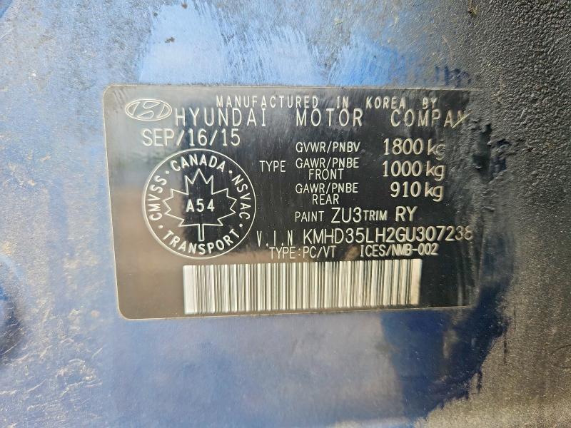Aukcja sprzedaży 2016 Hyundai Elantra Gt, vin: KMHD35LH2GU307238, numer aukcji: 61952786