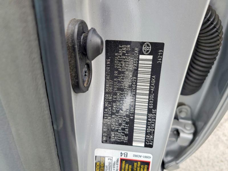 Продажа на аукционе авто 2007 Toyota Avalon, vin: 4T1BK36B27U246429, номер лота: 61062116