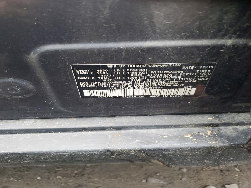 2019 Subaru Outback მანქანა იყიდება აუქციონზე, vin: 4S4BSENCXK3256534, აუქციონის ნომერი: 60583076
