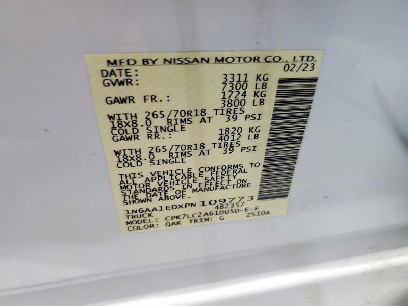 Продаж на аукціоні авто 2023 Nissan Titan, vin: 1N6AA1EDXPN109773, номер лоту: 62583136