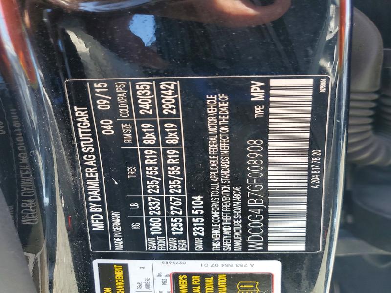 Aukcja sprzedaży 2016 Mercedes-benz Glc, vin: WDC0G4JB7GF008908, numer aukcji: 59194176