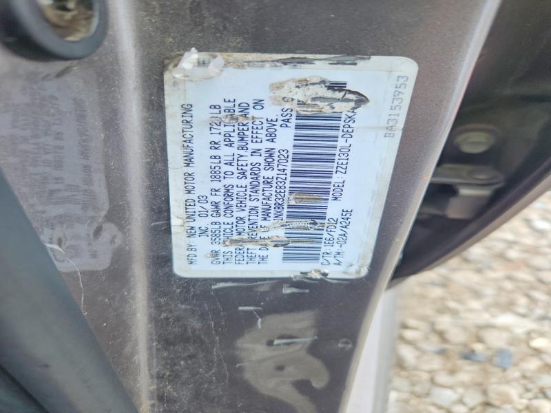Продажа на аукционе авто 2003 Toyota Corolla, vin: 1NXBR32E83Z147023, номер лота: 62087616
