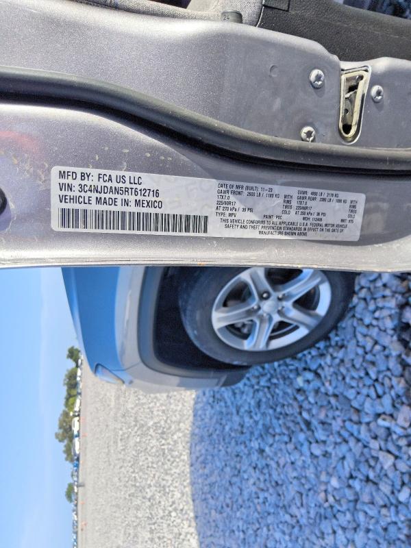Продажа на аукционе авто 2024 Jeep Compass, vin: 3C4NJDAN5RT612716, номер лота: 61117096