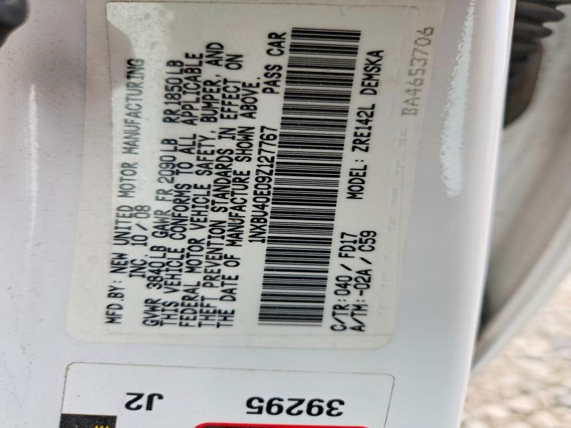 Продажа на аукционе авто 2009 Toyota Corolla, vin: 1NXBU40E09Z127767, номер лота: 58038666