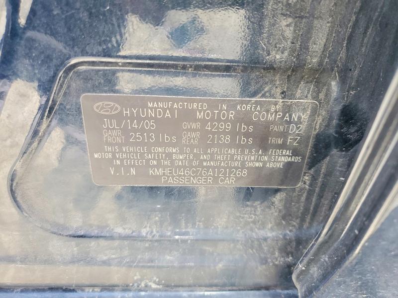 Aukcja sprzedaży 2006 Hyundai Sonata, vin: KMHEU46C76A121268, numer aukcji: 59327896