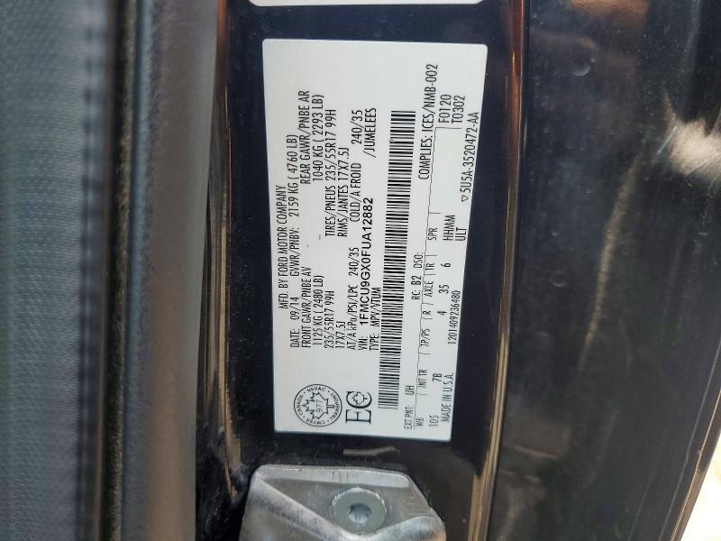 Aukcja sprzedaży 2015 Ford Escape, vin: 1FMCU9GX0FUA12882, numer aukcji: 60336586