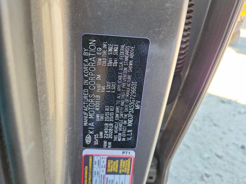 Aukcja sprzedaży 2016 Kia Soul, vin: KNDJP3A53G7296631, numer aukcji: 59348056