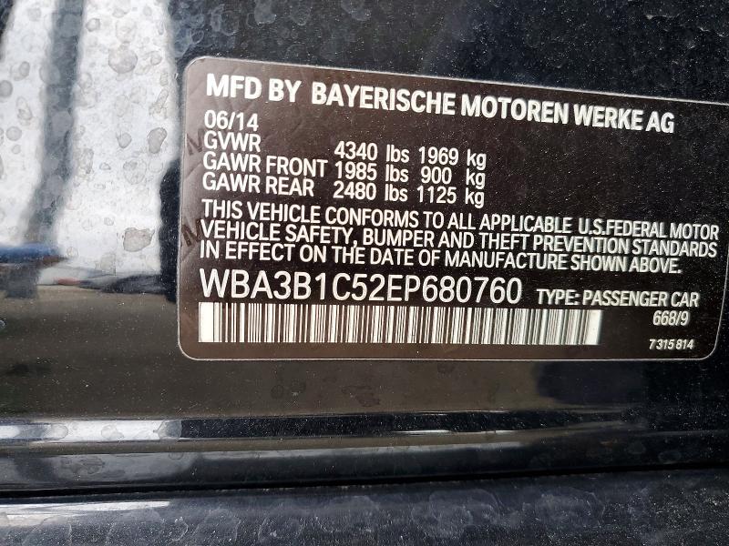 Aukcja sprzedaży 2014 Bmw 320, vin: WBA3B1C52EP680760, numer aukcji: 59721556