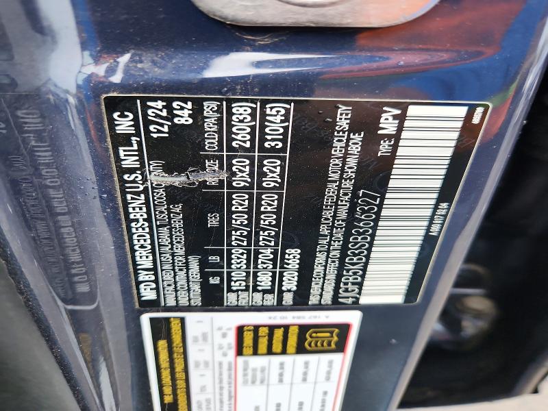 62664296 :رقم المزاد ، 4JGFB5KB3SB366327 vin ، 2025 Mercedes-benz Gle مزاد بيع