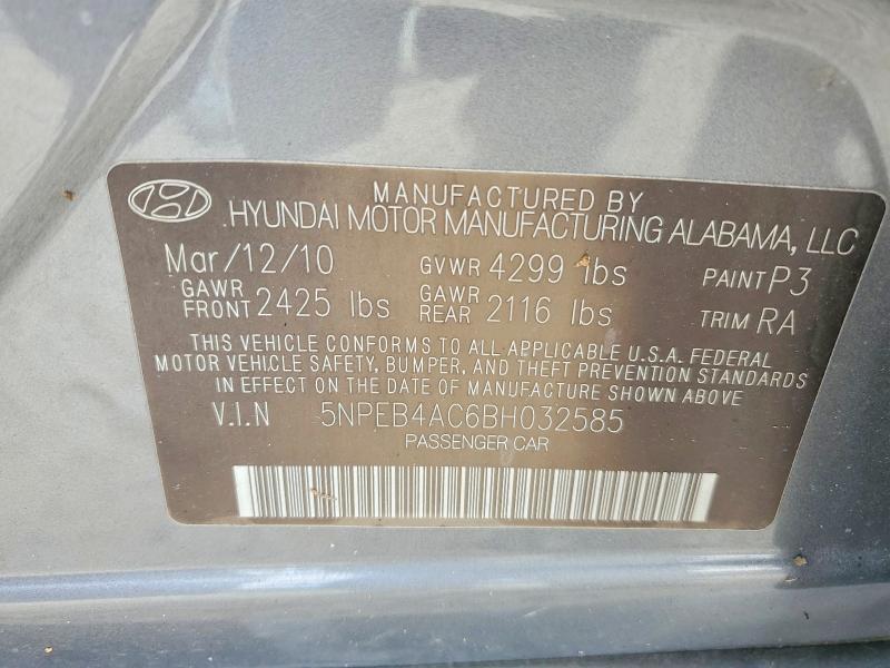 Aukcja sprzedaży 2011 Hyundai Sonata, vin: 5NPEB4AC6BH032585, numer aukcji: 59895826