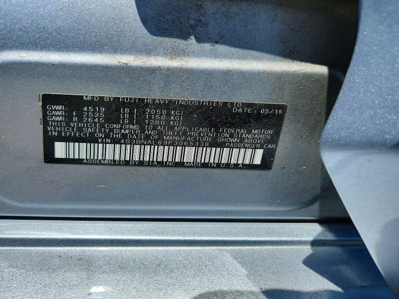 Продажа на аукционе авто 2015 Subaru Legacy, vin: 4S3BNAL69F3065338, номер лота: 59710056