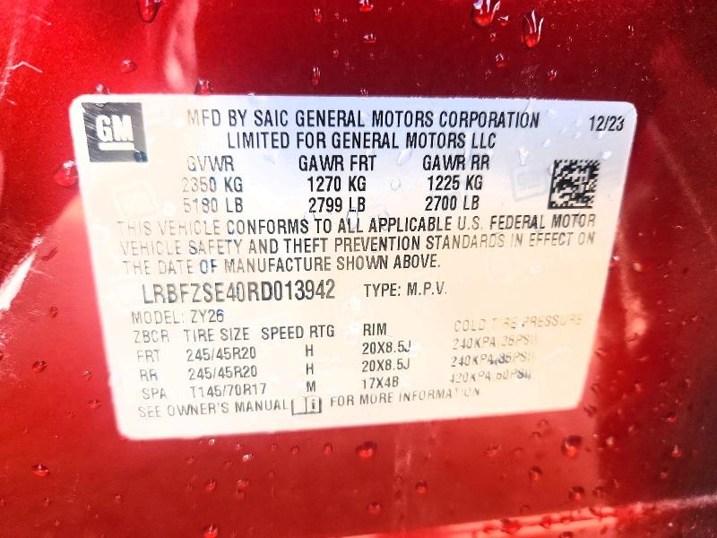 Продажа на аукционе авто 2024 Buick Envision, vin: LRBFZSE40RD013942, номер лота: 59220026