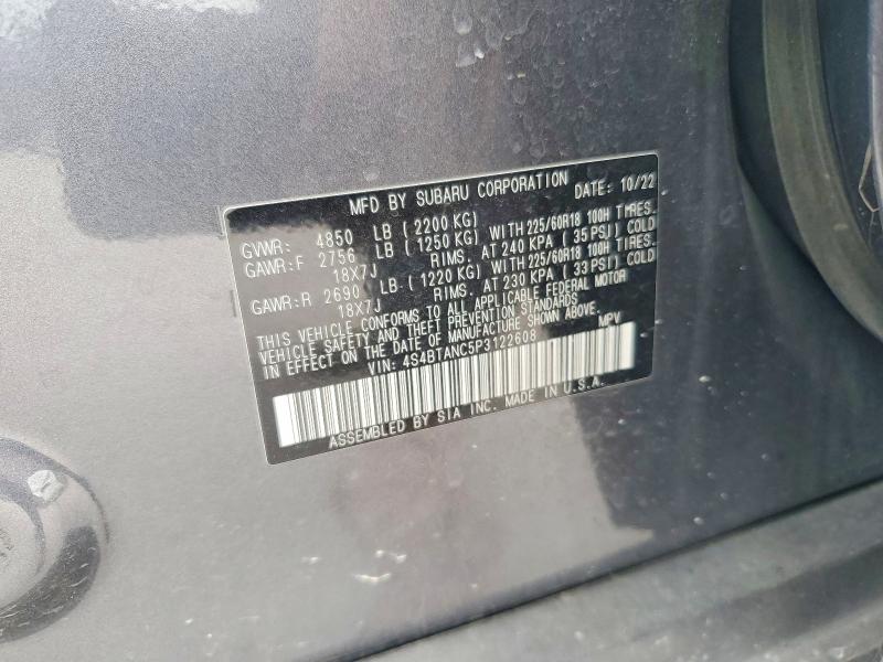 Aukcja sprzedaży 2023 Subaru Outback, vin: 4S4BTANC5P3122608, numer aukcji: 62311906