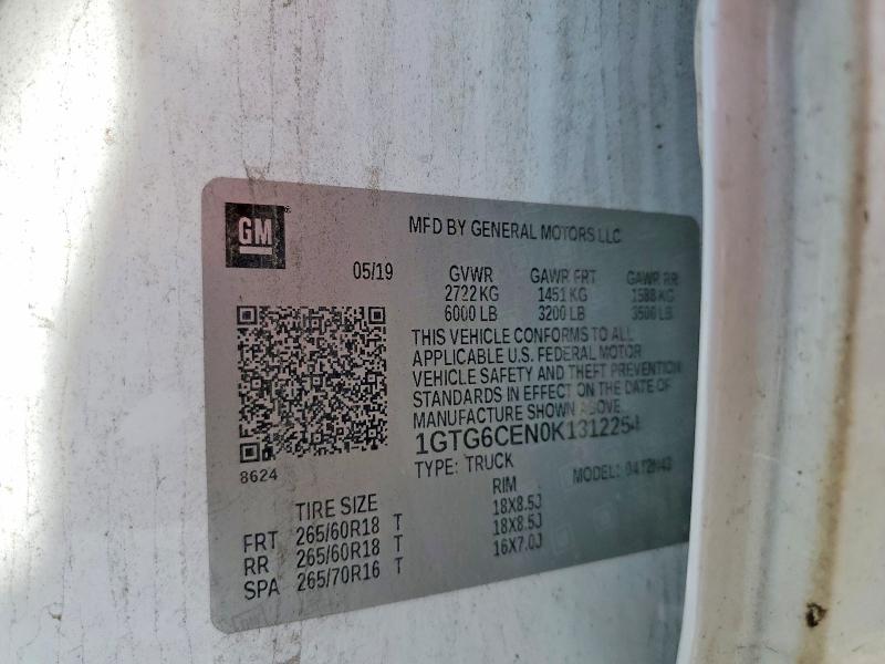 Продажа на аукционе авто 2019 Gmc Canyon, vin: 1GTG6CEN0K1312254, номер лота: 62748636