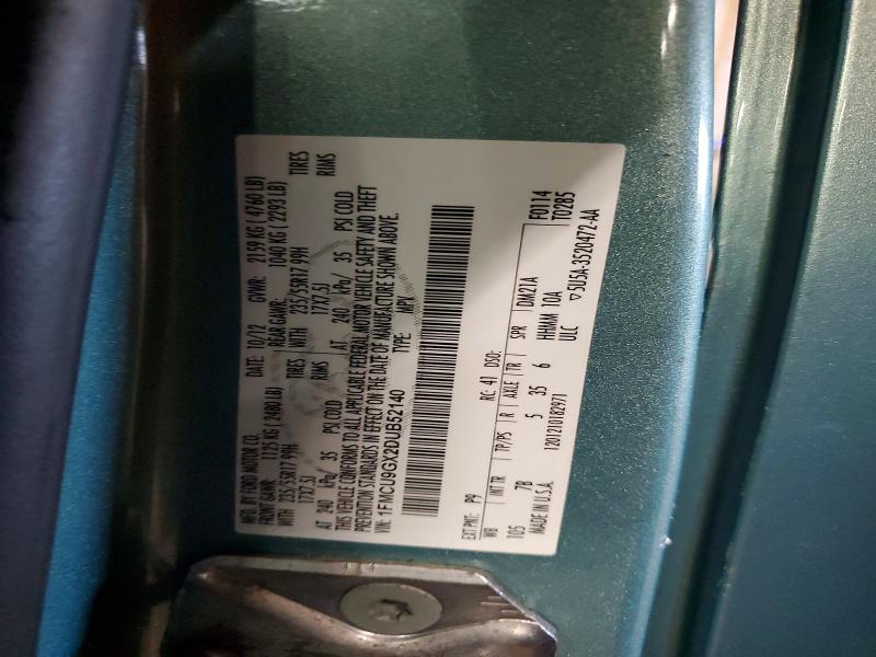 Продаж на аукціоні авто 2013 Ford Escape, vin: 1FMCU9GX2DUB52140, номер лоту: 62958506
