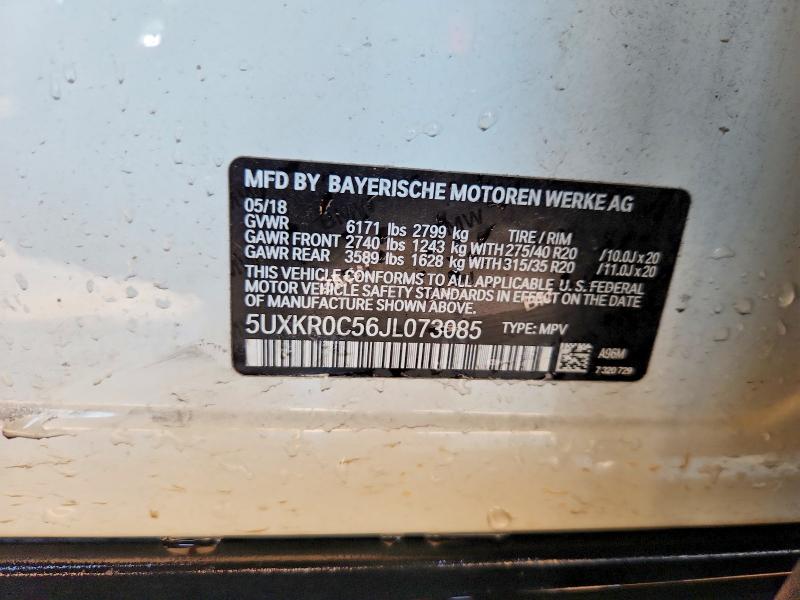 Aukcja sprzedaży 2018 Bmw X5, vin: 5UXKR0C56JL073085, numer aukcji: 59111916