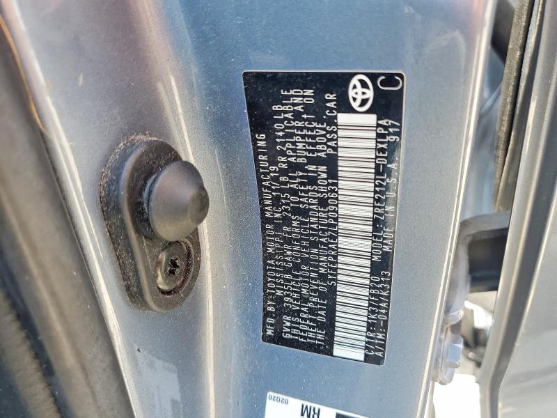62147016 :رقم المزاد ، 5YFEPRAE7LP090631 vin ، 2020 Toyota Corolla مزاد بيع