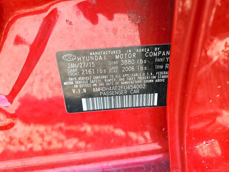 Продаж на аукціоні авто 2015 Hyundai Elantra, vin: KMHDH4AE2FU454002, номер лоту: 60552006
