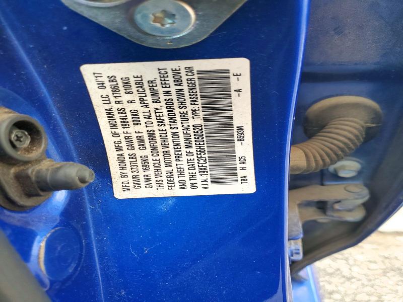 Продаж на аукціоні авто 2017 Honda Civic, vin: 19XFC2F56HE050520, номер лоту: 60608936