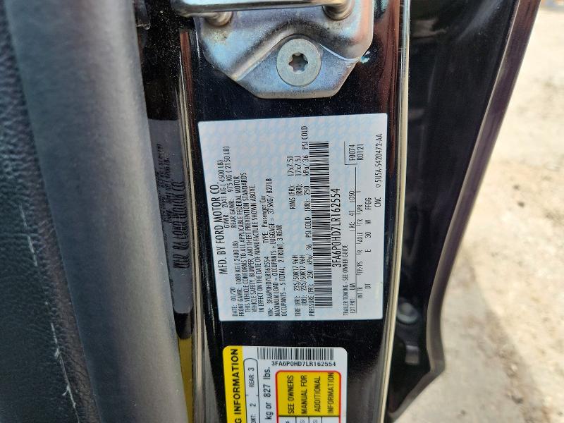 Продажа на аукционе авто 2020 Ford Fusion, vin: 3FA6P0HD7LR162554, номер лота: 61983306