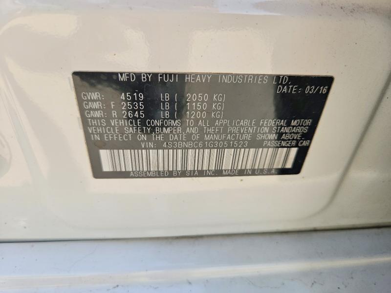 2016 Subaru Legacy მანქანა იყიდება აუქციონზე, vin: 4S3BNBC61G3051523, აუქციონის ნომერი: 59704266