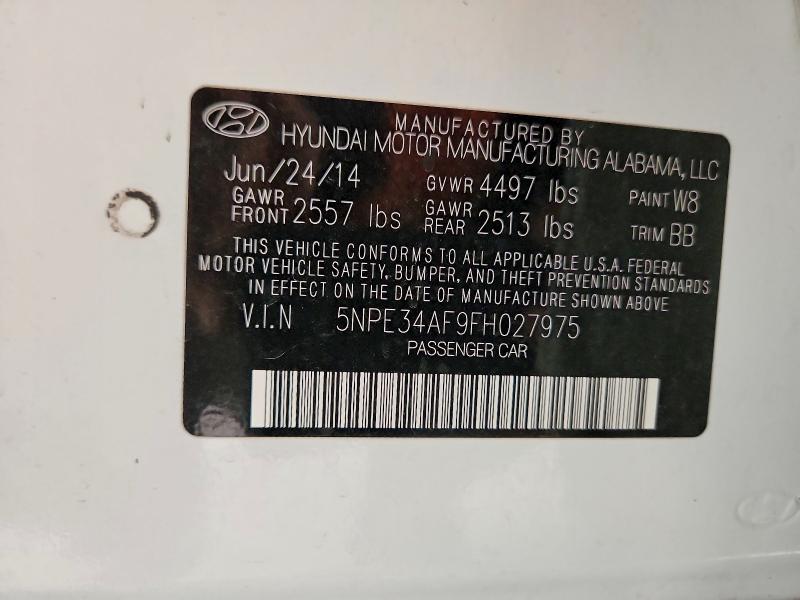 Aukcja sprzedaży 2015 Hyundai Sonata, vin: 5NPE34AF9FH027975, numer aukcji: 61209136