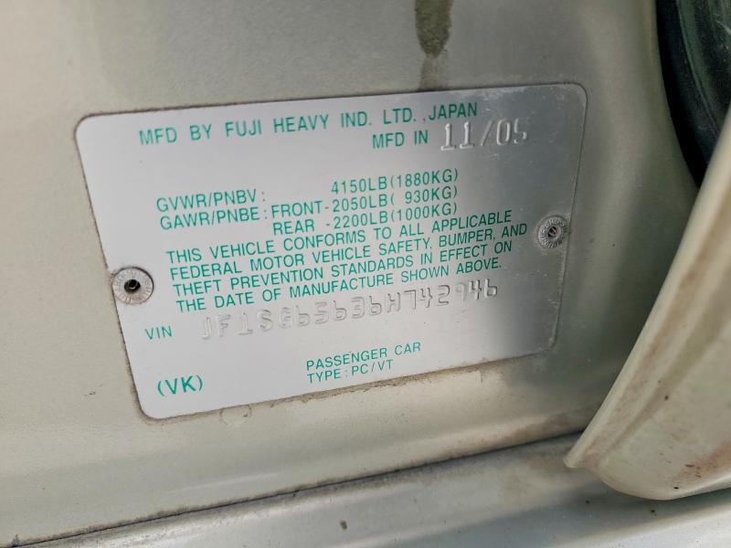 Auction sale of the 2006 Subaru Forester, vin: JF1SG65636H742946, lot number: 58617126