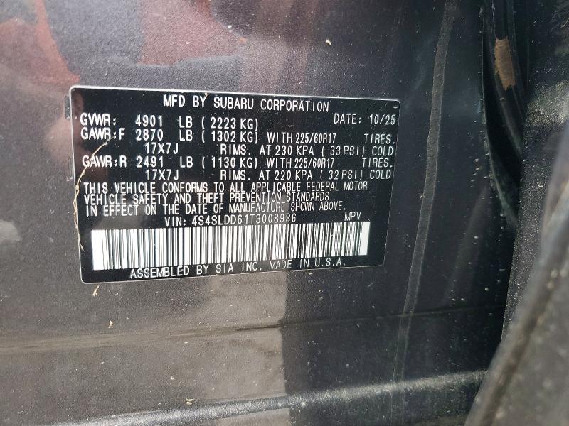Aukcja sprzedaży 2026 Subaru Forester, vin: 4S4SLDD61T3008936, numer aukcji: 62868716