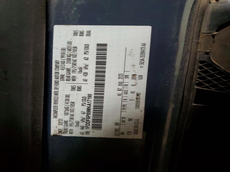 60456156 :رقم المزاد ، 1FDDF6P89MKA17190 vin ، 2021 Ford Transit مزاد بيع