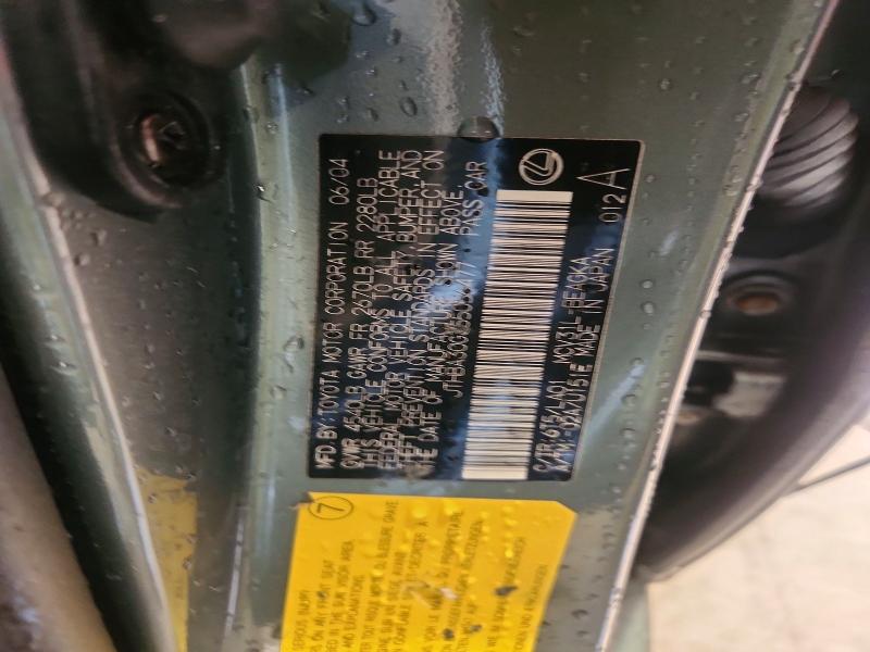 62795046 :رقم المزاد ، JTHBA30G355056477 vin ، 2005 Lexus Es مزاد بيع