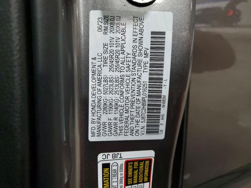 2023 Acura Rdx მანქანა იყიდება აუქციონზე, vin: 5J8TC2H89PL016251, აუქციონის ნომერი: 62405596