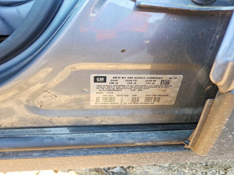 Продажа на аукционе авто 2019 Chevrolet Trax, vin: KL7CJLSB2KB940976, номер лота: 60649326