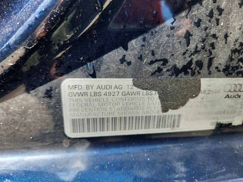 Aukcja sprzedaży 2011 Audi A4, vin: WAUBFAFL8BN038559, numer aukcji: 60276546