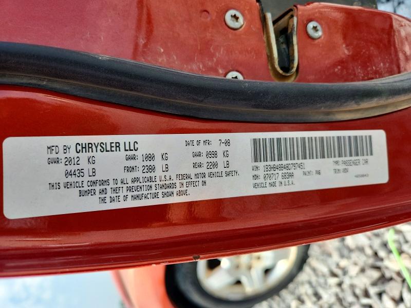 Продаж на аукціоні авто 2008 Dodge Caliber, vin: 1B3HB48B48D797451, номер лоту: 61140826