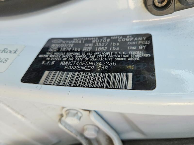 Продаж на аукціоні авто 2017 Hyundai Accent, vin: KMHCT4AE5HU242336, номер лоту: 61997646