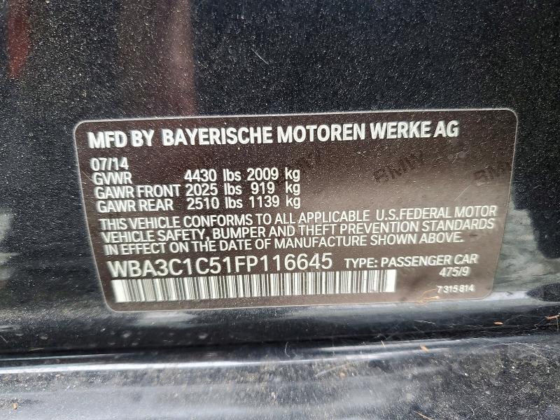 Aukcja sprzedaży 2015 Bmw 328, vin: WBA3C1C51FP116645, numer aukcji: 60816346