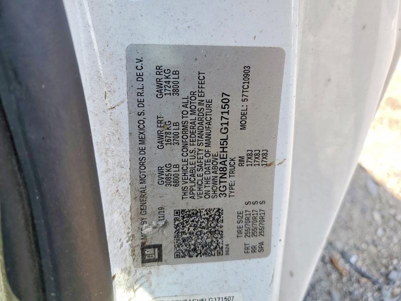 Продаж на аукціоні авто 2020 Gmc Sierra, vin: 3GTN8AEH5LG171507, номер лоту: 60783436